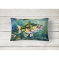 thumbnail image 2 of Largemouth Bass Throw Pillow 12 in x 16 in, 2 of 4