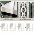 thumbnail image 5 of Sage Green Boho Swag Valances for Windows, Kitchen Window Curtains Over Sink, Vintage Ethnic Tribe Retro Abstract Art Window Treatment Curtains for Living Room/Bedroom Curtains 2 Panel Sets 36"x45", 5 of 8
