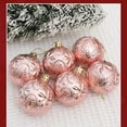 thumbnail image 4 of Sahpxhe 6 Pcs Christmas Balls Ornament Christmas Tree Decoration, Embossed Pattern Plating Ball Pendants for Christmas Decorations 2.36 Inch Gold, 4 of 6