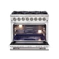 thumbnail image 3 of Forno Capriasca 36-Inch Freestanding Dual Fuel Range, 6 Burners, True Convection Oven, White Door, 3 of 6