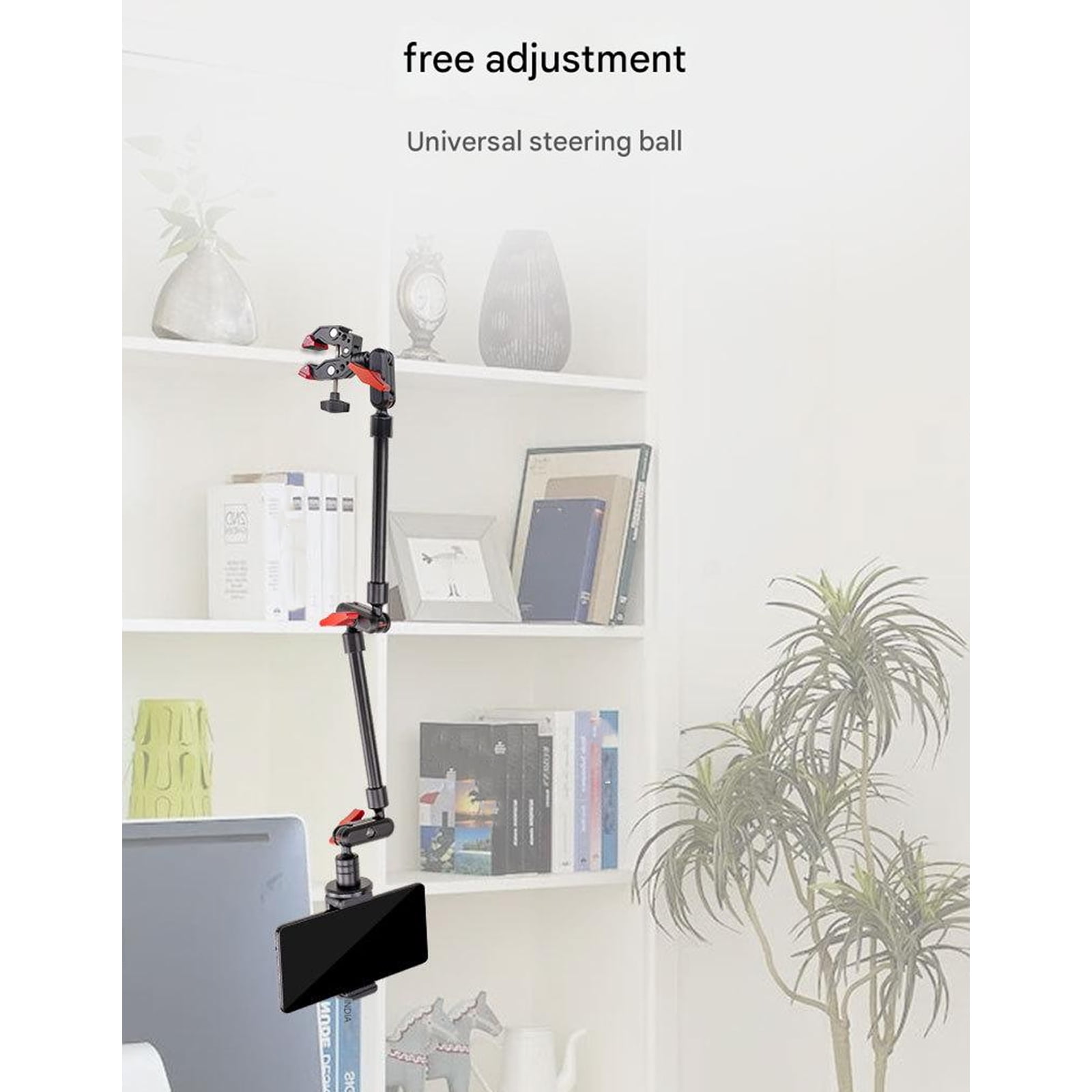 Flexible Friction Arm Holder LED Light Microphone Video Fill Light Mount Studio