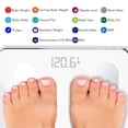 thumbnail image 2 of Báscula inteligente KONQUEST para peso corporal, báscula digital de baño con Bluetooth, IMC, grasa corporal, monitor de composición corporal, analizador de salud con aplicación para smartphone, 181 kg, 2 of 5