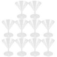TUIBELYN 10 Clear Plastic Martini Dessert Cocktail Wine Shot Glasses