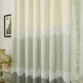 thumbnail image 1 of Cortina Deco Geometry Semi Blackout Home Windows Tulle Sheer Drape (Verde Gris Likrtyny Libre de BPA, 1 of 9