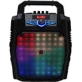 thumbnail image 2 of Mr. Dj PartyRock Bluetooth Speaker(Party Rock) 8" Portable Powerful PA Bluetooth Speaker Karaoke Machine with Sound Activated Lights, Battery Powered, FM Radio, USB/Micro SD Card, & LED Party Light, 2 of 6
