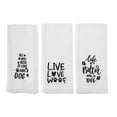 thumbnail image 4 of Maison Concepts Embroidered White Waffle Kitchen Towel Pet Lovers Asstd - Set of 6 (18L X 28W X 1H), 4 of 4