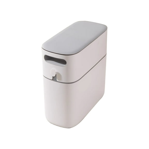 Small Trash Can Wastebasket, Garbage Container Basket for Bathrooms, Trash Can with Lid, Bathroom Trash Can Contactless Trash Can Large Capacity Trash Can 8L Living Room Trash Can Thickened Trash Can