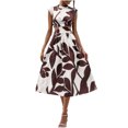 thumbnail image 1 of Vestido de Chaqueta para Mujeres Vestido Largo de Impresión sin Mangas, Elástico Transpirable para el Uso Diario, 1 of 8