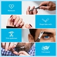 thumbnail image 2 of MORGLES 9Pcs Tweezers & Nail Clipper Set - Stainless Steel Kit with Scissors, File & Leather Case, for Facial Hair, Ingrown Hair, Manicure - Gift for Women Men, 2 of 7