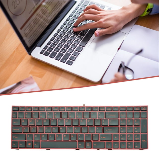 Langgg Clavier avec Rétroéclairage, Équipement d'Entrée Plug and Play Universel, Touches de Cadre Rouge, Remplacement pour Z7