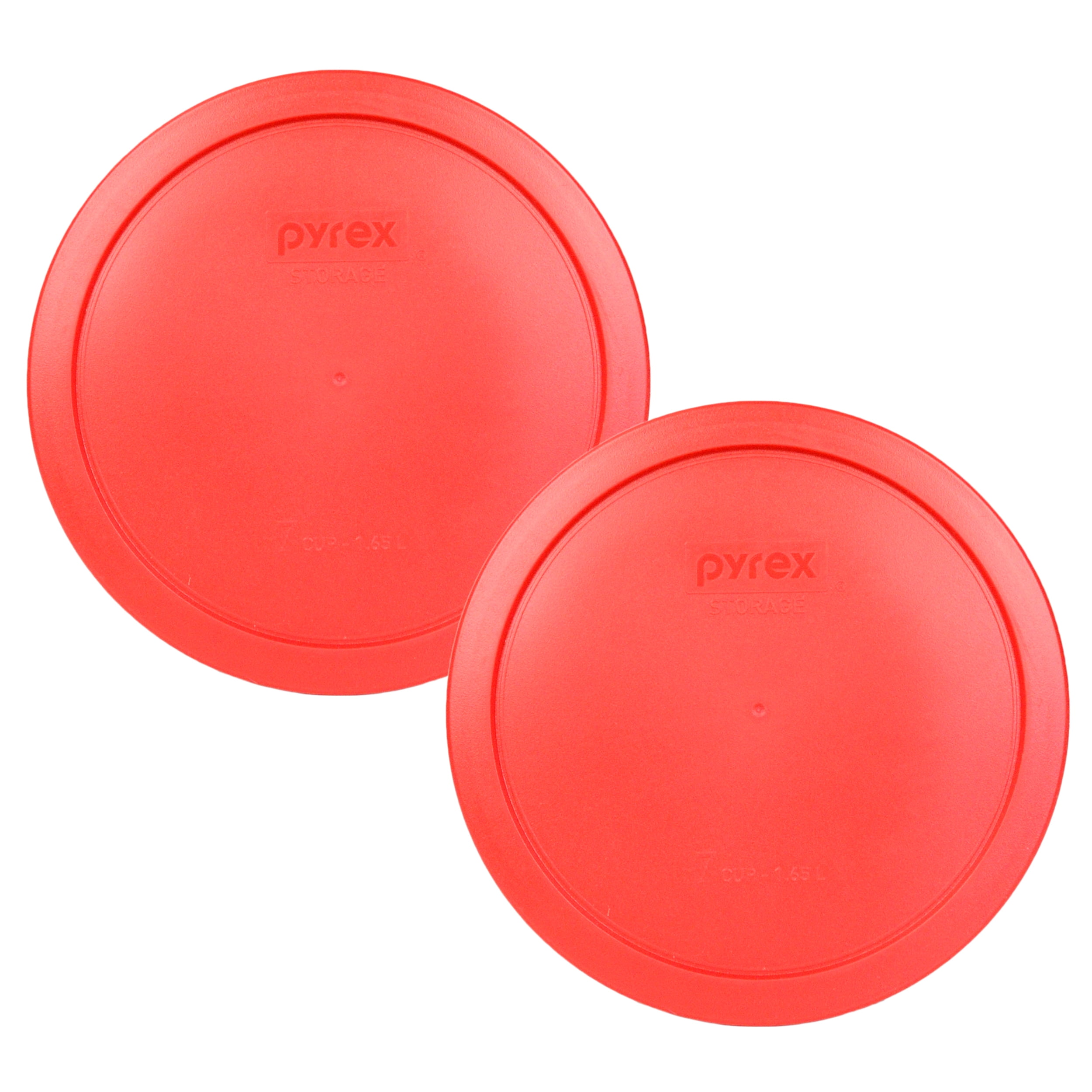 Pyrex 7202-PC Red 7200-PC Orange 7201-PC Yellow 7402-PC Red 7PC Plastic Lids