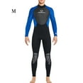 thumbnail image 4 of Yuarrent Traje de buceo Neopreno Nylon Traje de baño de manga larga Borde de cuero Clásico Cuello Traje de neopreno de Deportes acuáticos Hombre Azul METRO, 4 of 6