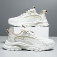 thumbnail image 4 of Men's Breathable Mesh & Synthetic Casual Sneakers, Lightweight Lace-Up Dad Shoes with Chunky Sole, Non-Slip Footwear for Walking, Running, and Everyday Wear, 4 of 10