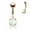 White, variant on 14GA Opal Glitter Prong Set Rose Gold IP Over 316L Surgical Steel Belly Button Ring