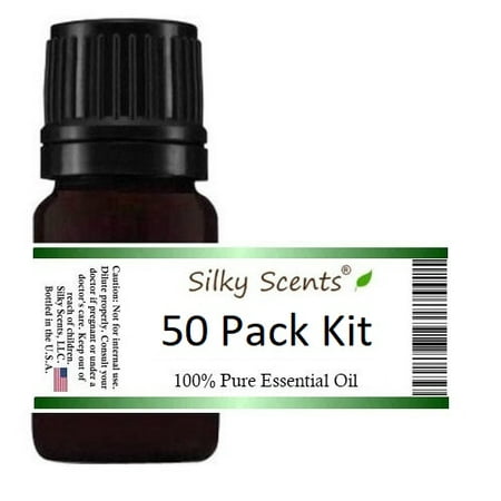 Silky Scents Essential Oil Starter Kit + FREE eBook - 50 Pack (Best Essential Oil Starter Kit)