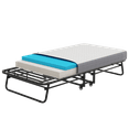 Folding Bed with Mattress, 75" x 38" Rollaway Guest Bed Portable