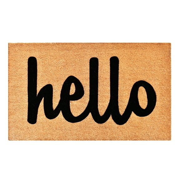 Script Hello Doormat, 30" x 48"