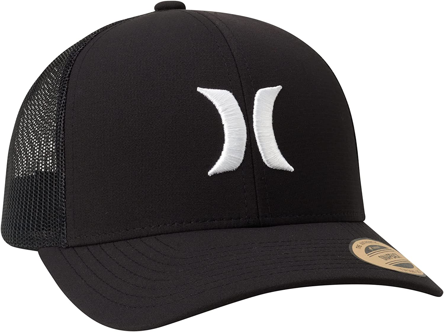Hurley Men's Del Mar Trucker Hat Cap (Black/White)