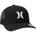 thumbnail image 3 of Hurley Men's Del Mar Trucker Hat Cap (Black/White), 3 of 6
