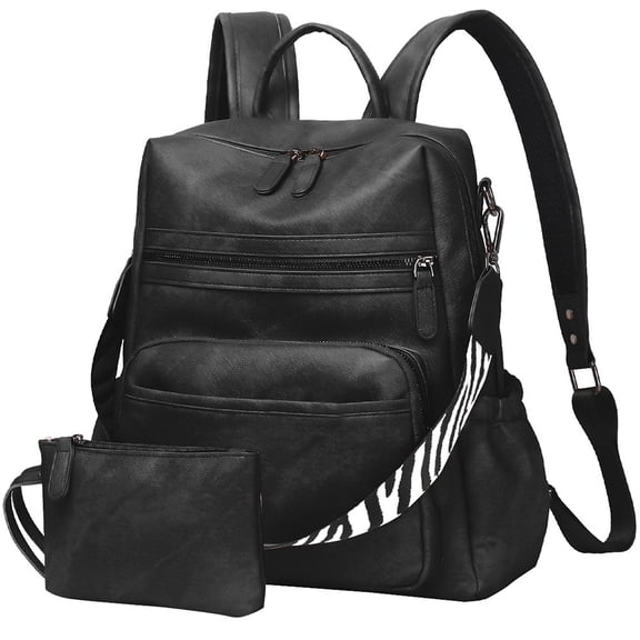 Women's Vintage Leather Backpack Purse,Anti‑theft Daypack Large Travel Backpack Satchel Handbag