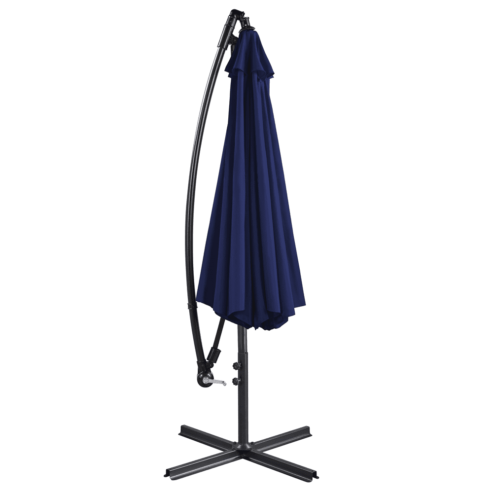 Renwick 10ft Offset Cantilever Patio Hanging Umbrella, Blue
