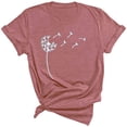 thumbnail image 1 of Sonducket Camiseta Estampado Cuello Camiseta Mujer Suelta Verano Top, Púrpura, S Prendas para la parte del cuerpo Rosado L Sonducket AP002011-18, 1 of 4
