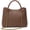 Brown, variant on Women's Woven Small Tote Bag, Soft Texture Top-Handle Satchel with -Tone Clasp