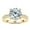 Yellow Gold, variant on BAGUTTA PAVONE 2CT Moissanite Engagement Rings for Women,Women's Solitaire Engagement Moissanite Promise Rings 925 Sterling Silver with 18K White Gold Plated,VVS1 Wedding Ring Size 4