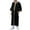 Black, variant on Men's Muslim Arab Thobe Saudi Arabia Jubba Dishdasha Long Robes Ramadan Dress Dubai Middle East Clothing Long Gown
