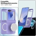 thumbnail image 2 of Dteck Designed for Samsung Galaxy Z Flip 5 Case with Hinge Protection, Slim Full Body Protective Shockproof Phone Case with Screen Protector for Galaxy Z Flip 5,Purple, 2 of 6