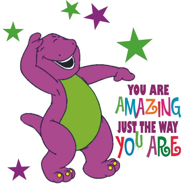 Barney Dinosaur Amazing Quote Cartoon Decors Wall Sticker Art Design Decal For Girls Boys Kids Room Bedroom Nursery Kindergarten House Fun Home Decor Stickers Wall Art Vinyl Decoration 30x30 Inch Walmart Com