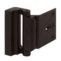 Prime-Line U 11126 Door Reinforcement Lock  Add Extra, High Security to your Home and Prevent Unauthorized Entry  3 In. Stop, Aluminum Construction, Bronze Single Pack