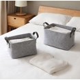 thumbnail image 4 of Panier de Rangement Pliable en Feutre (Gris Clair, 25X39X29CM), 4 of 5