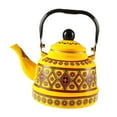 thumbnail image 1 of kurtrusly Easy To Smooth Ceramic Handle 5L Enameled Teakettle Kitchen Tool For Daily Brewing Camping Outdoor Kettle Classic Teapot Yellow Style A, 1 of 6
