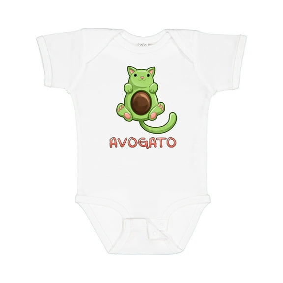 Inktastic Avogato- Cute Green Cat Avocado Boys or Girls Baby Bodysuit