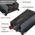 thumbnail image 4 of WZRELB 300W Pure Sine Wave Inverter 12V DC to 110V 120V AC Power Converter with LED Display, Off-Grid Portable Power Inverter with 2 AC Outlets for Home, RV, Truck, Camping, 4 of 9