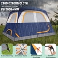 thumbnail image 2 of COBIZI 6 Person Tent for Camping with Waterproof Rainfly,EZ Set up Tent Windproof Instant Family Cabin Camping Tent with Mesh Door & Ventilation Windows for Beach Camping Hiking Backpacking,Dark Blue, 2 of 8