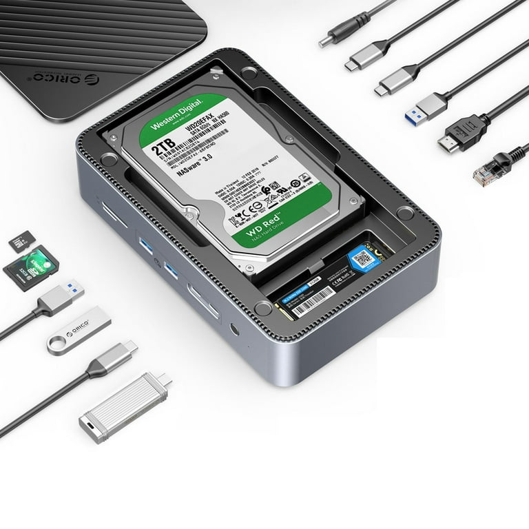 ORICO 12-in-1USBハブ M.2 SSD & 3.5 HDD ドック Amazon.co.jp: ORICO SSD ケースー付きUSB Cハブ、12-in-1 USB-C