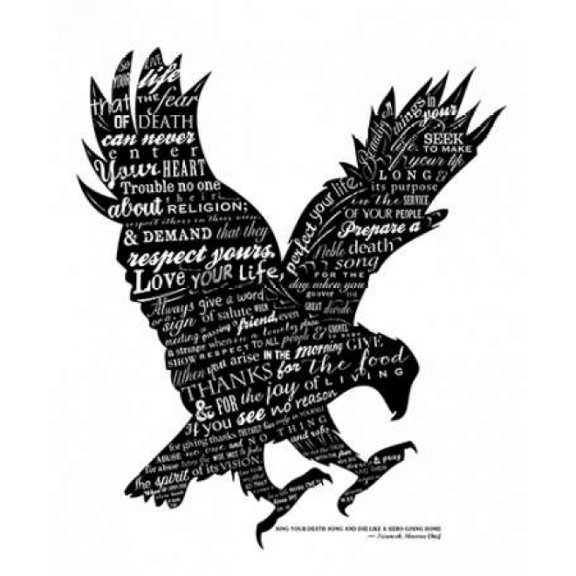 Eagle Black & White Canvas Art - Longfellow Designs (20 x 24)