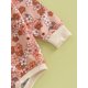 thumbnail image 5 of Pelele Para BebéS Y NiñAs Con Cuello Redondo Y Manga Larga Con Estampado De Flores XBTCLXEBCO Rosado;18-24 Meses, 5 of 6