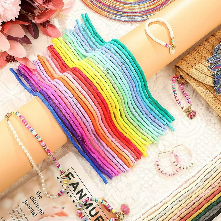  15200 Pieces 40 Strands Clay Beads Colorful Heishi