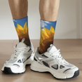 thumbnail image 6 of KLL Sky Golden Sunflower Field Print Cool Socks Men's Women's Crew Socks Funny Crazy Novelty Stockings, 6 of 6