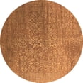 thumbnail image 1 of Ahgly Company Indoor Round Oriental Orange Industrial Area Rugs, 4' Round, 1 of 4