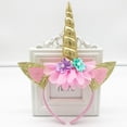 thumbnail image 4 of Diadema de unicornio para Halloween, diadema para niños, cumpleaños, fiestas, accesorios para el cabello de bebé, tocado para fiesta de unicornio, 4 of 6