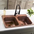 thumbnail image 2 of Sinkology Angelico Copper 33" Double Bowl Drop-In Kitchen Sink with 1 Hole, 2 of 4
