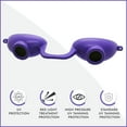 thumbnail image 2 of Super Sunnies Flexible Tanning Bed Goggles UV Eye Protection Glasses Purple, FDA Compliant, 2 of 7
