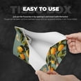 thumbnail image 4 of Uemuo Retro Warm Lemon Flower Pattern Tissue Box Cover Holder, Triangle with Bottom Belt - PVC Leather Decorative Organizer for Tabletop, Bathroom, Car, Office, 4 of 9