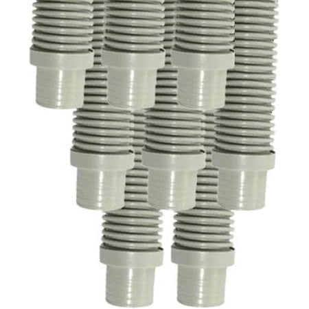 JESIN 8 Pack 48 inch Grey Universal Suction Hose for Swimming Pool Cleaners Fits Hayward Navigator Pool Vac Ultra Aqua Bug and More