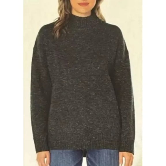 Well Worn Nep Yarn Cozy Sweater, Mock Neck Sweater Women's XL