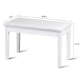 thumbnail image 4 of Giantex Piano Bench w/Seat Storage Cabinets, PU Leather Piano Bench, Wooden Piano Stool w/Locking Hinge, Perfect for Pianist, Beginner, Home & Comercial Use, White, 4 of 8